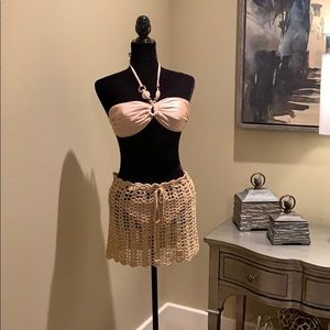 Gold cover-up skirt